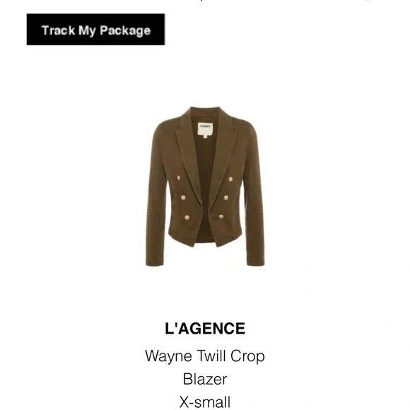 L’Agence Wayne Jacket
New with tags
XS
Jean jacket in khaki
Gold buttons - Picture 2 of 2